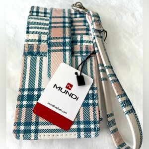 Brand new Mundi wrist wallet & phone holder with many compartments